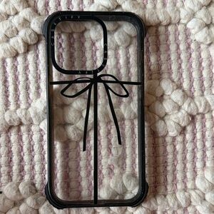 Casetify Clear and Black Bow Phone Case